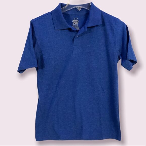 Faded Glory Button Collared Short Sleeve Tee Shirt - Picture 1 of 3